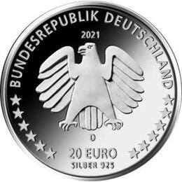 20 Euro Silber Gedenkmünze PP 2021 Sophie Scholl