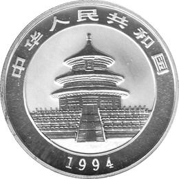 China Panda 1/2 Unze Silber 5 Yuan 1994