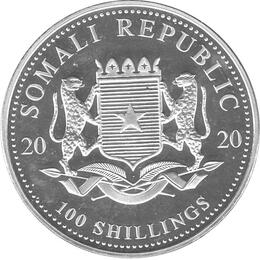Somalia Elefant 10 Unzen Silber 2020