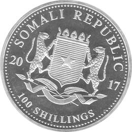 Somalia Elefant 10 Unzen Silber 2017