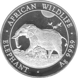 Somalia Elefant 1 Unze Silber 2022