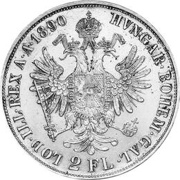 2 Florin Gulden Österreich Franz Joseph