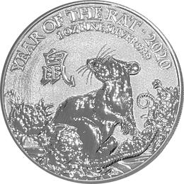 1 Unze Silber 2 Pfund Lunar Maus 2020