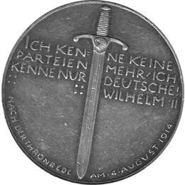 Preussen Wilhelm II Silber Taler Medaille 1914
