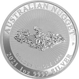 Australian Nugget Silber 1 Unze 2021 Golden Eagle