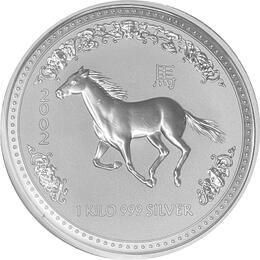 1 Kilo Silber Pferd 2002 Lunar I