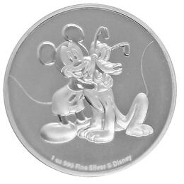 Disney Silbermünzen Mickey Pluto Unze 