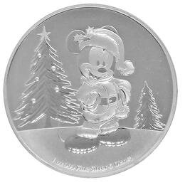 Disney Silbermünzen Mickey Weihnachtsbaum 1 Unze 