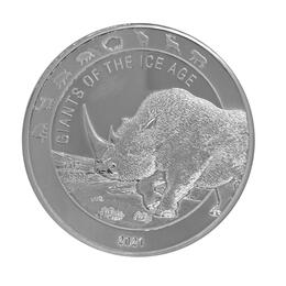 Giants of the Ice Age Silbermünzen 1 Unze Rhinoceros 2021