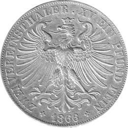 Frankfurt Doppeltaler 1866