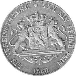 Altdeutschland Nassau Herzog Adolph 1860
