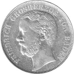 Altdeutschland Baden Friedrich Vereinstaler 1868