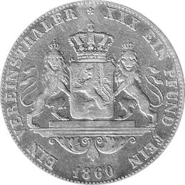 Altdeutschland Hessen Ludwig III 1 Taler 1860
