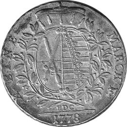 Altdeutschland Sachsen Konventionstaler 1778 Friedrich August Kurfürst