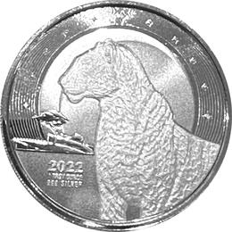 Ghana Leopard 1 Unze Silber 2022