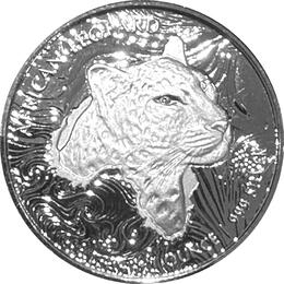 Ghana Leopard 1 Unze Silber 2019