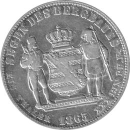 Altdeutschland Sachsen Iohann Ausbeutetaler 1865