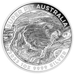 Australien Super Pit 1 Unze Silber 2023