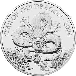 1 Unze Silber 5 Pfund Lunar Drache 2024