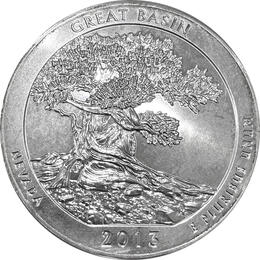 America the Beautiful 5 Unzen Silber Great Basin 2013