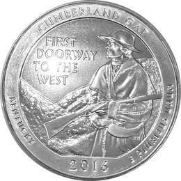 America the Beautiful 5 Unzen Silber Cumberland Gap 2016