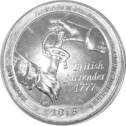 America the Beautiful 5 Unzen Silber Saratoga 2015