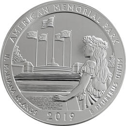 America the Beautiful 5 Unzen Silber Memorial Park 2019