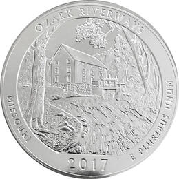 America the Beautiful 5 Unzen Silber Ozark Riverways 2017