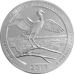 America the Beautiful 5 Unzen Silber Cumberland Island 2018