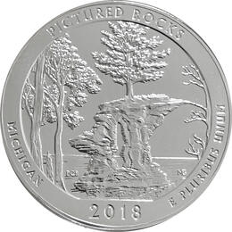 America the Beautiful 5 Unzen Silber Pictured Rocks 2018