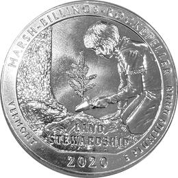 America the Beautiful 5 Unzen Silber Marsh Billings Rockefeller 2020