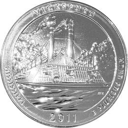 America the Beautiful 5 Unzen Silber Vicksburg 2011