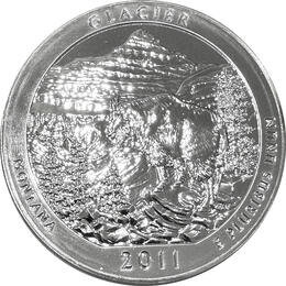 America the Beautiful 5 Unzen Silber Glacier 2011
