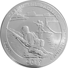 America the Beautiful 5 Unzen Silber War in the Pacific 2019