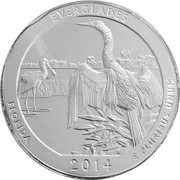 America the Beautiful 5 Unzen Silber Everglades 2014