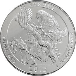 America the Beautiful 5 Unzen Silber El Yunque 2012
