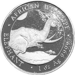 Somalia Elefant 1 Unze Silber 2023