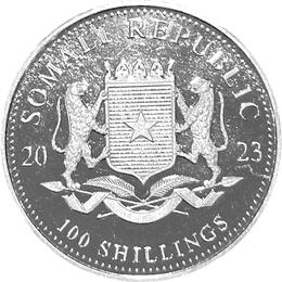Somalia Elefant 1 Unze Silber 2023
