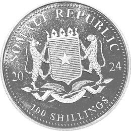 Somalia Elefant 1 Unze Silber 2024