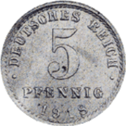 Kursmünze 5 Pfennig