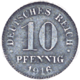 Kursmünze 10 Pfennig