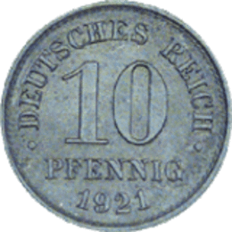Kursmünze 10 Pfennig