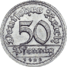 Kursmünze 50 Pfennig