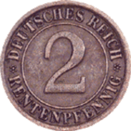 Kursmünze 2 Pfennig