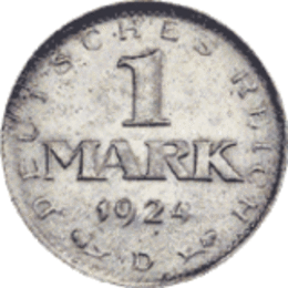 Kursmünze 1 Reichsmark