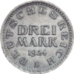 Kursmünze 3 Reichsmark