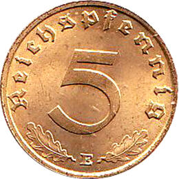 Jäger 363 Deutsches Reich 5 Pfennig