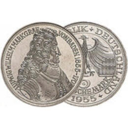1955 5 DM Markgraf von Baden PP
