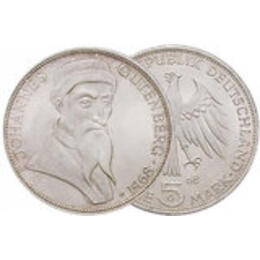 1968 5 DM Johannes Guttenberg PP