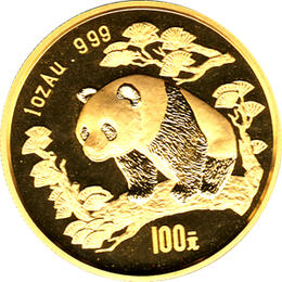 China Panda 1 Unze 1997 Goldpanda 100 Yuan
